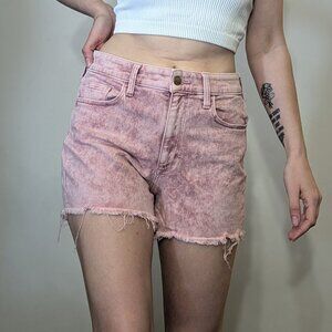 Pink Mineral Wash -  High Rise Shorts - 8/29